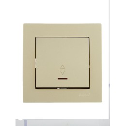 Переключатель проходной 1-кл. СП Vesna с индикацией механизм титан LEZARD 742-3788-114