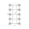 Конструкция опорная для установки оборудования TECHNORAPTOR FOOT 1500х3000 тип 3 HD КМ TR0239