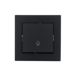 Механизм кнопки звонка СП VESNA черн. бархат LEZARD 742-4288-103