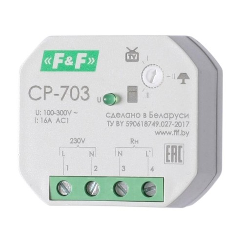 Реле напряжения CP-703 (однофазный; контроль верхнего и нижнего значений напряжения установка в монт