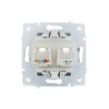 Розетка компьютерная + телефонная 2-м СП Vesna механизм графит LEZARD 742-3488-143