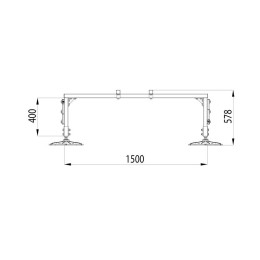 Конструкция опорная для установки оборудования TECHNORAPTOR FOOT 1500х3000 тип 4 HD КМ TR0240