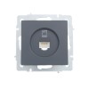 Розетка компьютерная 1-м СП Vesna механизм графит LEZARD 742-3488-140