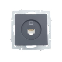 Розетка компьютерная 1-м СП Vesna механизм графит LEZARD 742-3488-139