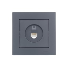 Розетка компьютерная 1-м СП Vesna механизм графит LEZARD 742-3488-139