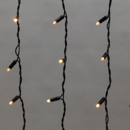 Гирлянда светодиодная "Айсикл" (бахрома) 4.8х0.6м 176LED желт. 15Вт 230В IP65 провод черн. (нужен шн