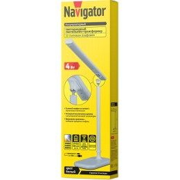 Светильник светодиодный настольный 14 480 NDF-D028-4W-MK-WH-LED 4Вт 3000/4500/6000К сенсор диммир. м