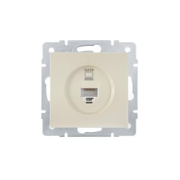 Розетка компьютерная 1-м СП Vesna механизм крем. LEZARD 742-0388-140