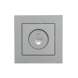 Розетка компьютерная 1-м СП Vesna механизм платина LEZARD 742-3588-139