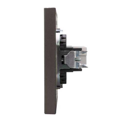 Розетка компьютерная СП STRONG MIELE RJ45 кат.6 графит Kranz KR-78-0724-6