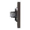 Розетка компьютерная СП STRONG MIELE RJ45 кат.6 графит Kranz KR-78-0724-6