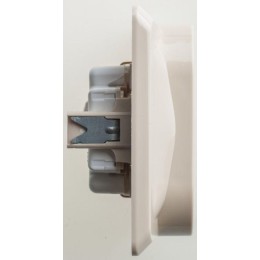 Розетка 2-м СП Этюд 16А IP20 250В с заземл. без защ. шторок крем. SE PC16-007K