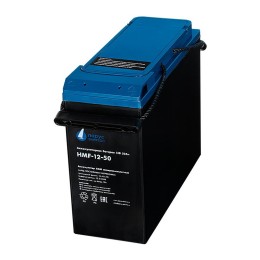 Батарея аккумуляторная HMF-12-50 свинцово-кислотная фронт-терминальная корпус из негорючего пластика