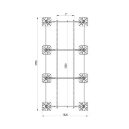 Конструкция опорная для установки оборудования TECHNORAPTOR FOOT 1500х3500 HD КМ TR0241