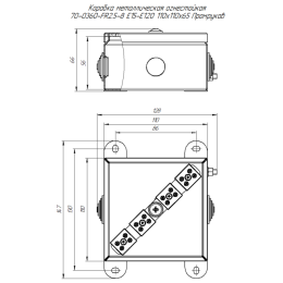 Коробка огнестойкая металлическая 110х110х65мм Е15-Е120 Промрукав 70-0360-FR2.5-8