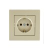 Розетка 1-м СП Vesna с заземл. ПБТ механизм титан LEZARD 742-3788-122B