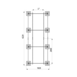 Конструкция опорная для установки оборудования TECHNORAPTOR FOOT 1500х4000 тип 1 HD КМ TR0242