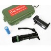 Фонарь аккумуляторный E142 CREE 3Вт фокус 3 режима 220В пластик. черн. (бокс) Ultraflash 12187