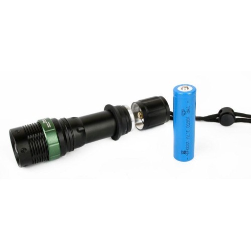 Фонарь аккумуляторный E142 CREE 3Вт фокус 3 режима 220В пластик. черн. (бокс) Ultraflash 12187