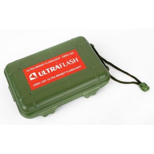 Фонарь аккумуляторный E142 CREE 3Вт фокус 3 режима 220В пластик. черн. (бокс) Ultraflash 12187
