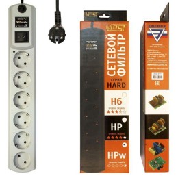 Фильтр сетевой HPw 2м (6 розеток) бел. (коробка) MOST 479629