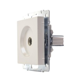 Розетка телевизионная оконечная TV 1-м СП Vesna механизм жемчуж./бел. перламутр LEZARD 742-3088-130