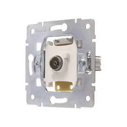 Розетка телевизионная оконечная TV 1-м СП Vesna механизм жемчуж./бел. перламутр LEZARD 742-3088-130