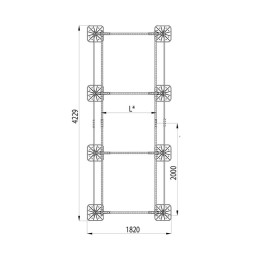 Конструкция опорная для установки оборудования TECHNORAPTOR FOOT 1500х4000 тип 2 HD КМ TR0243
