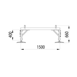 Конструкция опорная для установки оборудования TECHNORAPTOR FOOT 1500х4000 тип 2 HD КМ TR0243
