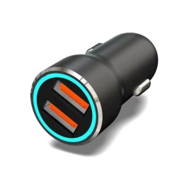 Устройство зарядное автомобильное c двумя портами (USB-A + USB-A) c LED-подсветкой 12Вт Rexant 18-22