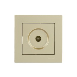 Розетка телевизионная оконечная TV 1-м СП Vesna механизм титан LEZARD 742-3788-130