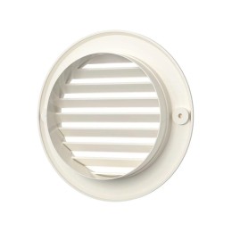 Решетка вентиляционная наружная круглая d136 с фланцем d100 ASA ERA 10РКН Ivory