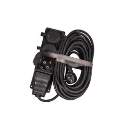Удлинитель на каучуковой колодке 3х10м 16А IP44 250В 4кВт каучук КГ 3х2.5 черн. УХз16 Россия КОСМОС