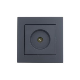 Розетка телевизионная проходная TV 1-м СП Vesna механизм графит LEZARD 742-3488-129