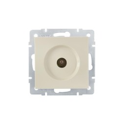 Розетка телевизионная проходная TV 1-м СП Vesna механизм крем. LEZARD 742-0388-129