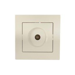 Розетка телевизионная проходная TV 1-м СП Vesna механизм крем. LEZARD 742-0388-129