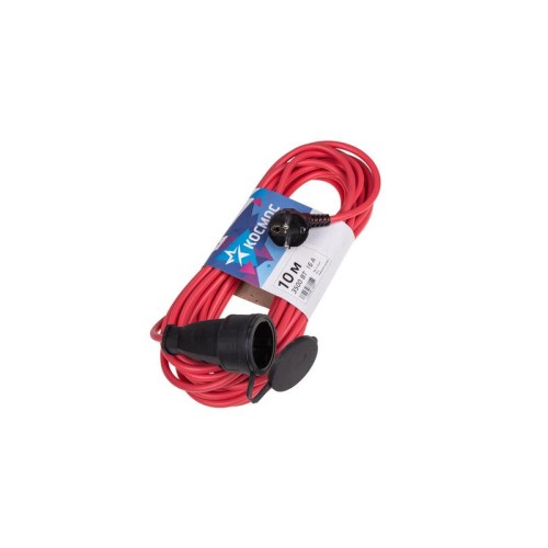Удлинитель-шнур 1х10м 16А IP44 220В 3.5кВт ПВС 2х1.5 УХ16 Россия КОСМОС YSHKsm10m-1g(16A)S