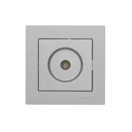 Розетка телевизионная проходная TV 1-м СП Vesna механизм платина LEZARD 742-3588-129