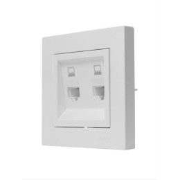 Розетка компьютерная 2-м СП Vesna механизм бел. LEZARD 742-0288-141