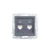 Розетка компьютерная 2-м СП Vesna механизм графит LEZARD 742-3488-141