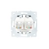 Розетка компьютерная 2-м СП Vesna механизм графит LEZARD 742-3488-141