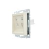 Розетка компьютерная 2-м СП Vesna механизм крем. LEZARD 742-0388-141