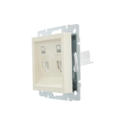 Розетка компьютерная 2-м СП Vesna механизм крем. LEZARD 742-0388-141