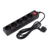Удлинитель с сетевым фильтром 5х1.8м Pet AP01006-1.8-B черн. (пакет ПЭ) PC PET 619893