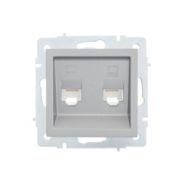 Розетка компьютерная 2-м СП Vesna механизм платина LEZARD 742-3588-141