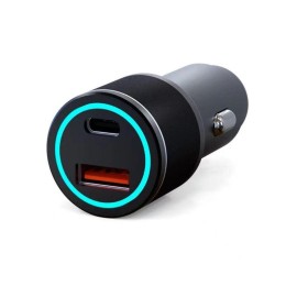 Устройство зарядное автомобильное c двумя портами (USB-C + USB-A) c LED-подсветкой 68Вт Rexant 18-22