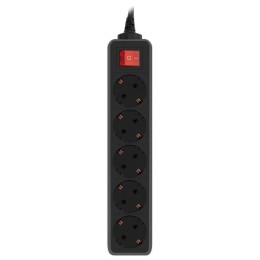 Удлинитель с сетевым фильтром 5х3м Pet AP01006-3-B черн. (пакет ПЭ) PC PET 619894