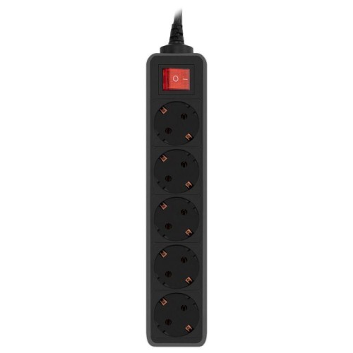 Удлинитель с сетевым фильтром 5х3м Pet AP01006-3-B черн. (пакет ПЭ) PC PET 619894