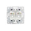 Розетка компьютерная 2-м СП Vesna механизм черн. бархат LEZARD 742-4288-141