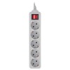 Удлинитель с сетевым фильтром 5х3м Pet AP01006-3-G сер. (пакет ПЭ) PC PET 619890